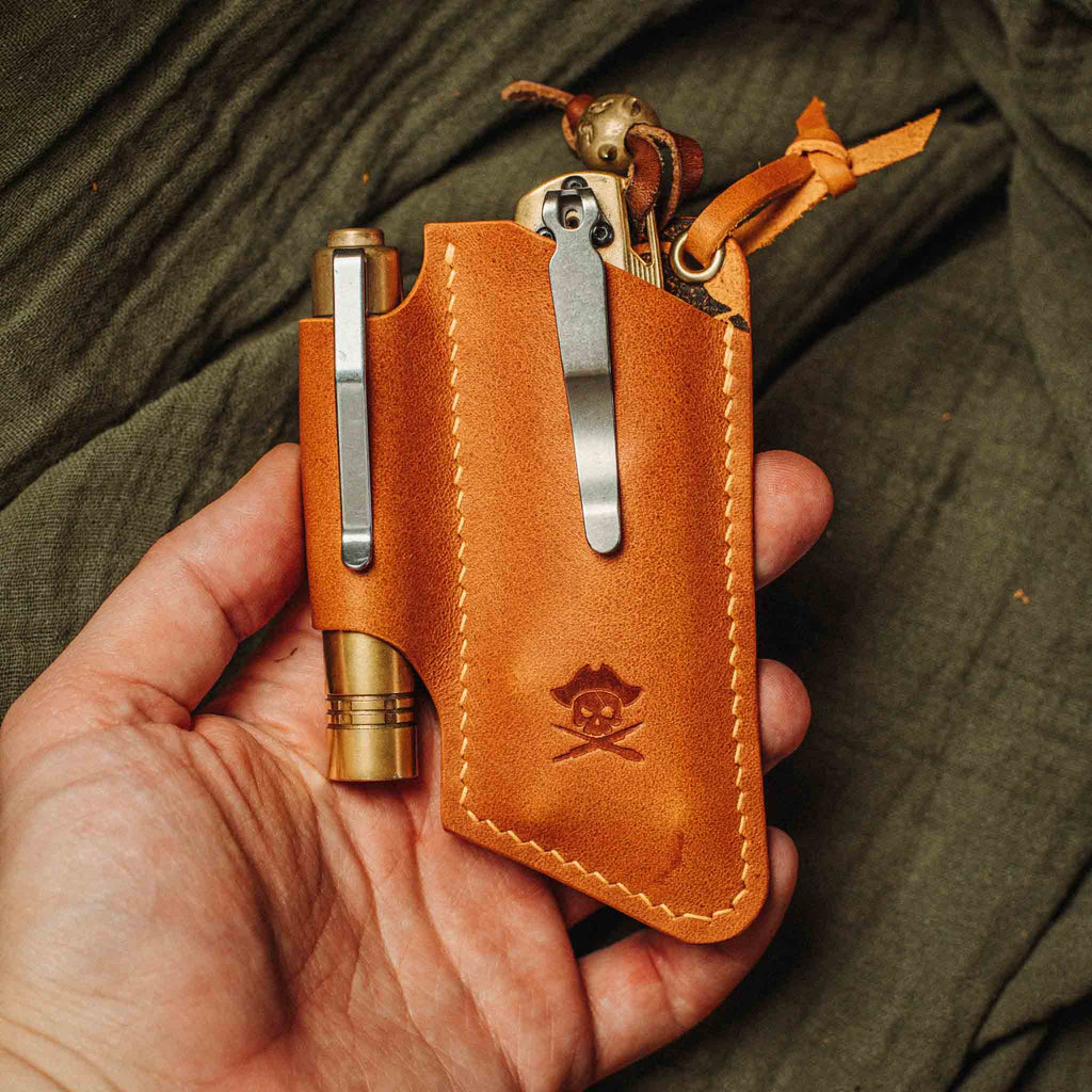 Pirate Goods Sailor v3 Knife Sleeve – Leather EDC Pocket Knife Holder