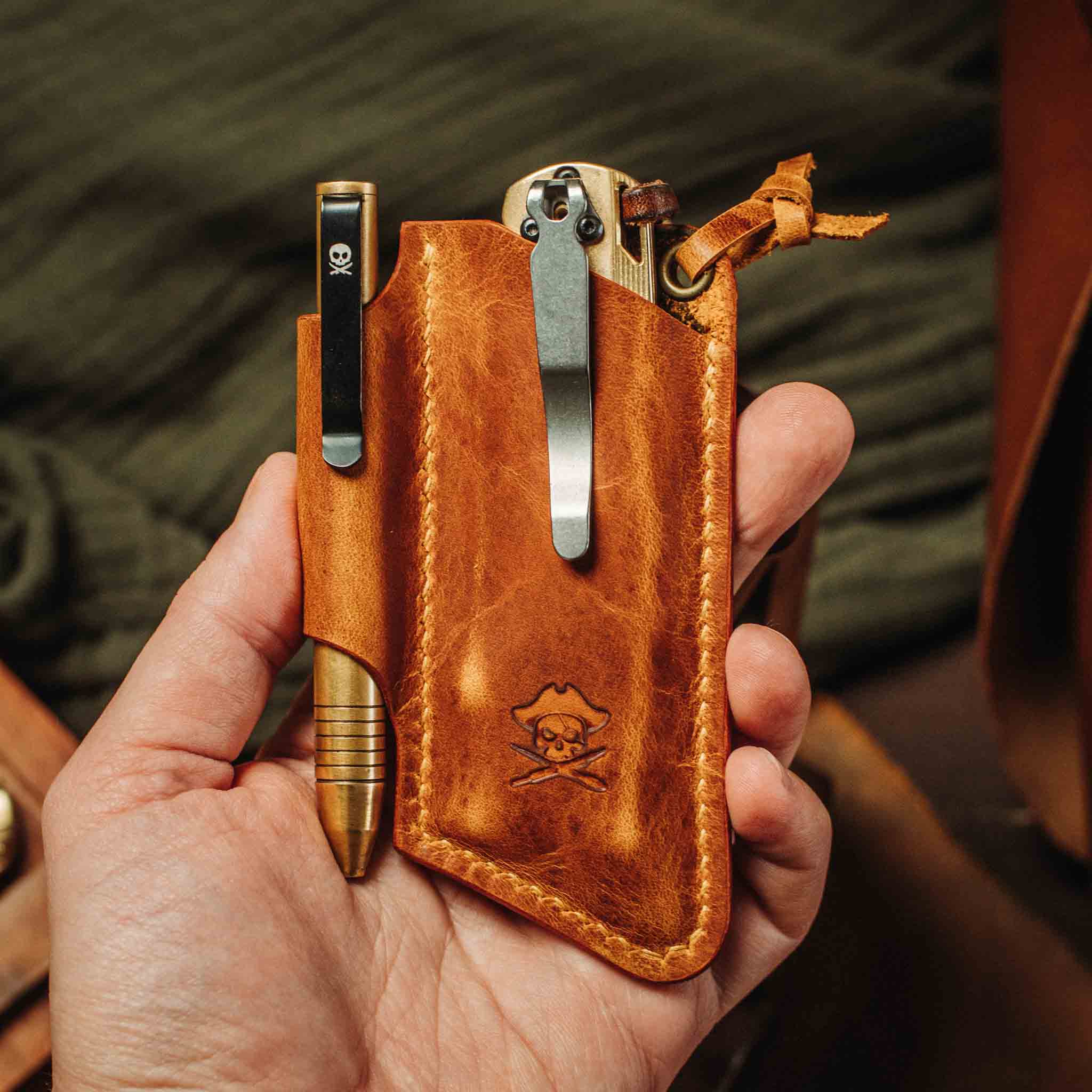Pirate Goods Sailor v3 Knife Sleeve – Leather EDC Pocket Knife Holder - Escape_realityedc