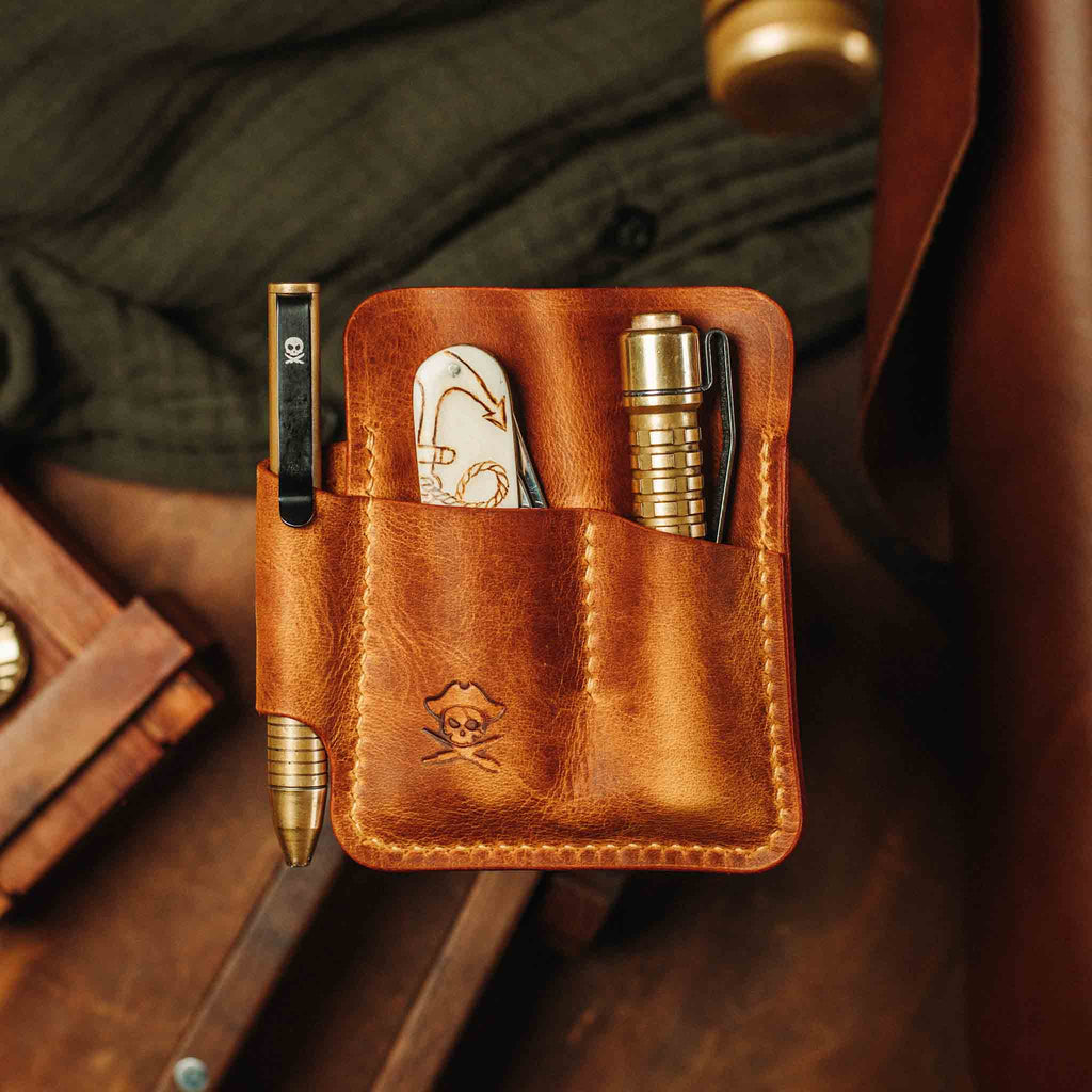 Pirate Goods First Mate Pocket Organizer – Leather EDC Pocket Carrier - Escape_realityedc