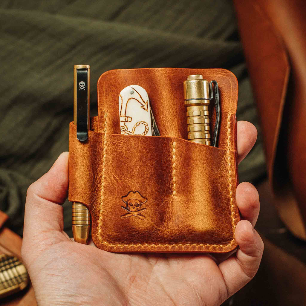 Pirate Goods First Mate Pocket Organizer – Leather EDC Pocket Carrier - Escape_realityedc