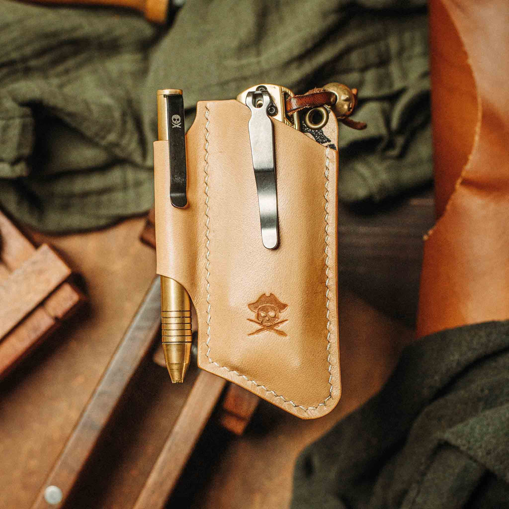 Pirate Goods Sailor v3 Knife Sleeve – Leather EDC Pocket Knife Holder