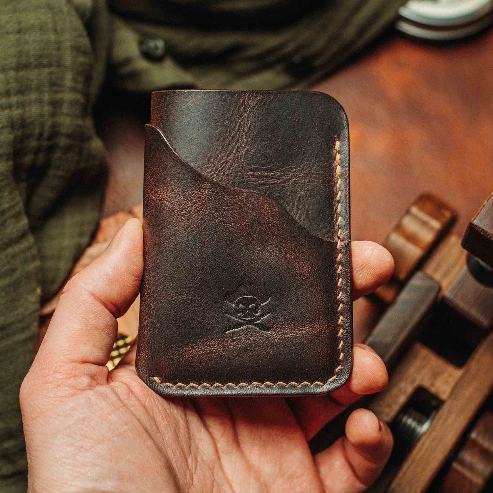 Pirate Goods Venturer v2 Slim Wallet – Minimalist Leather EDC Card Holder - Escape_realityedc