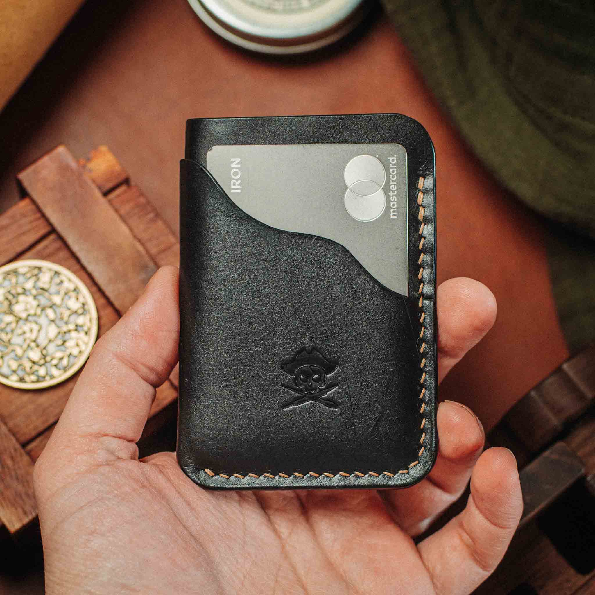 Pirate Goods Venturer v2 Slim Wallet – Minimalist Leather EDC Card Holder - Escape_realityedc