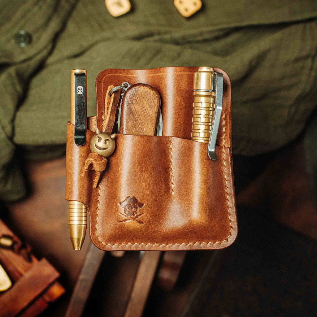 Pirate Goods First Mate Pocket Organizer – Leather EDC Pocket Carrier - Escape_realityedc