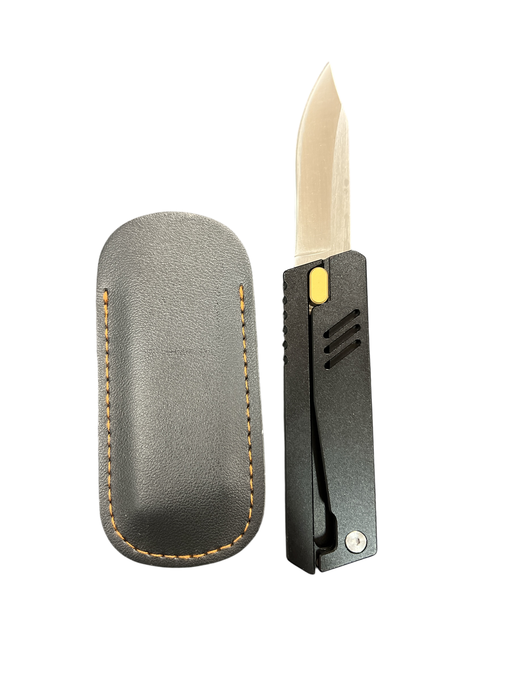 Thumb Switch "Gravity" Knives - Includes Leather Case (3cR13 Steel)