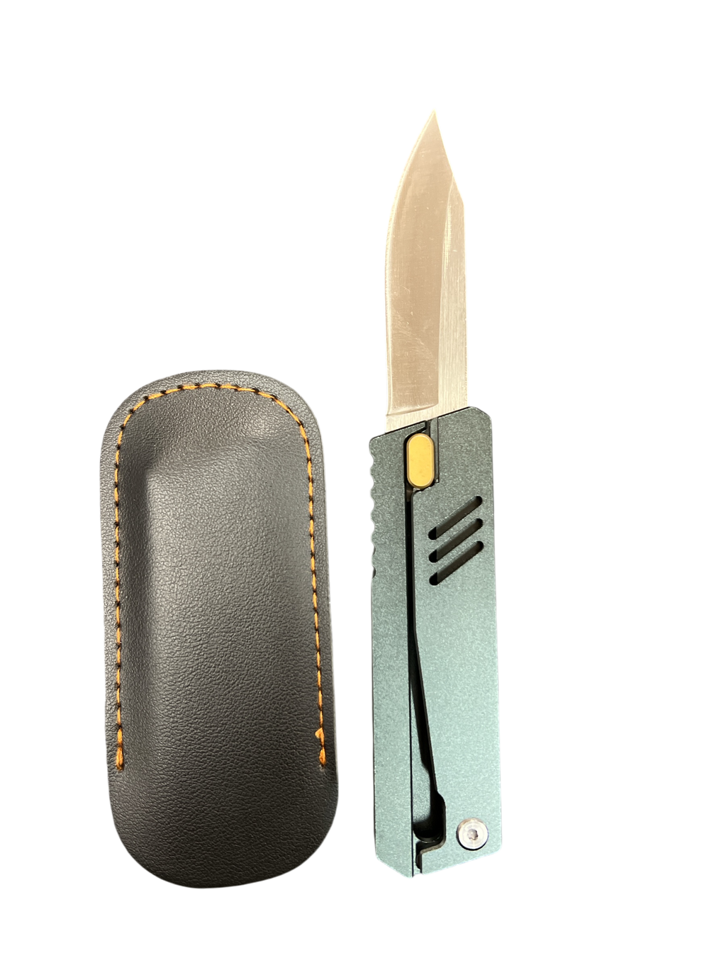 Thumb Switch "Gravity" Knives - Includes Leather Case (3cR13 Steel)