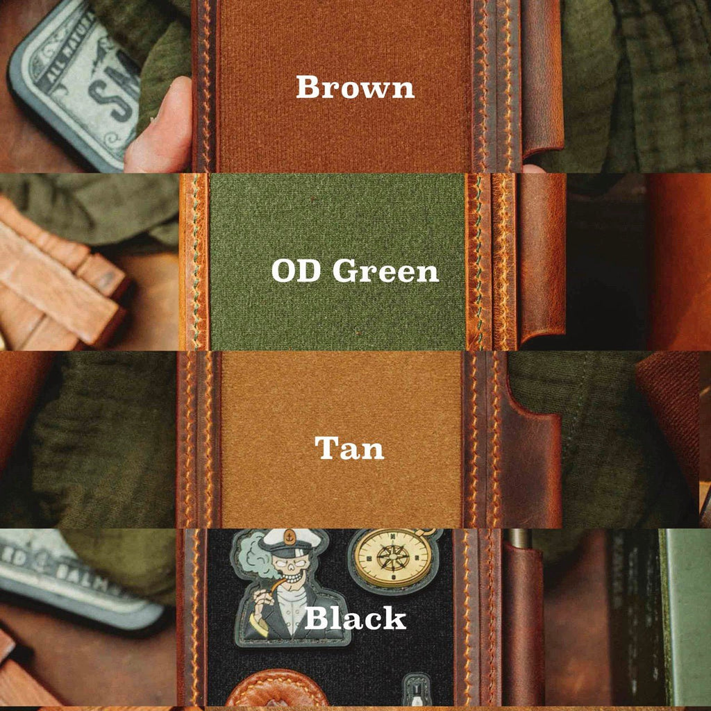 Pirate Goods Quartermaster v2 Passport Wallet – Leather Travel EDC Organizer with Velcro Panel & Field Notes Holder - Escape_realityedc