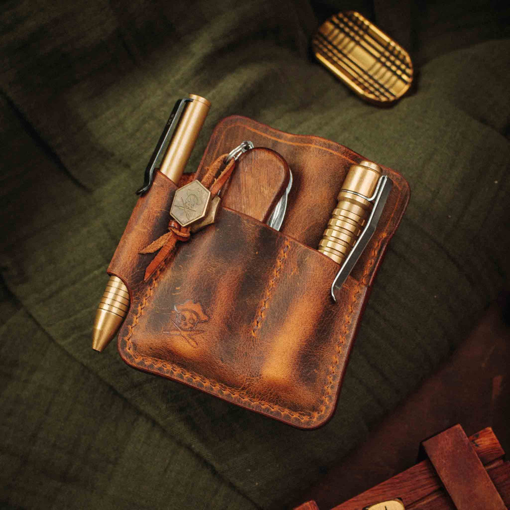 Pirate Goods First Mate Pocket Organizer – Leather EDC Pocket Carrier - Escape_realityedc