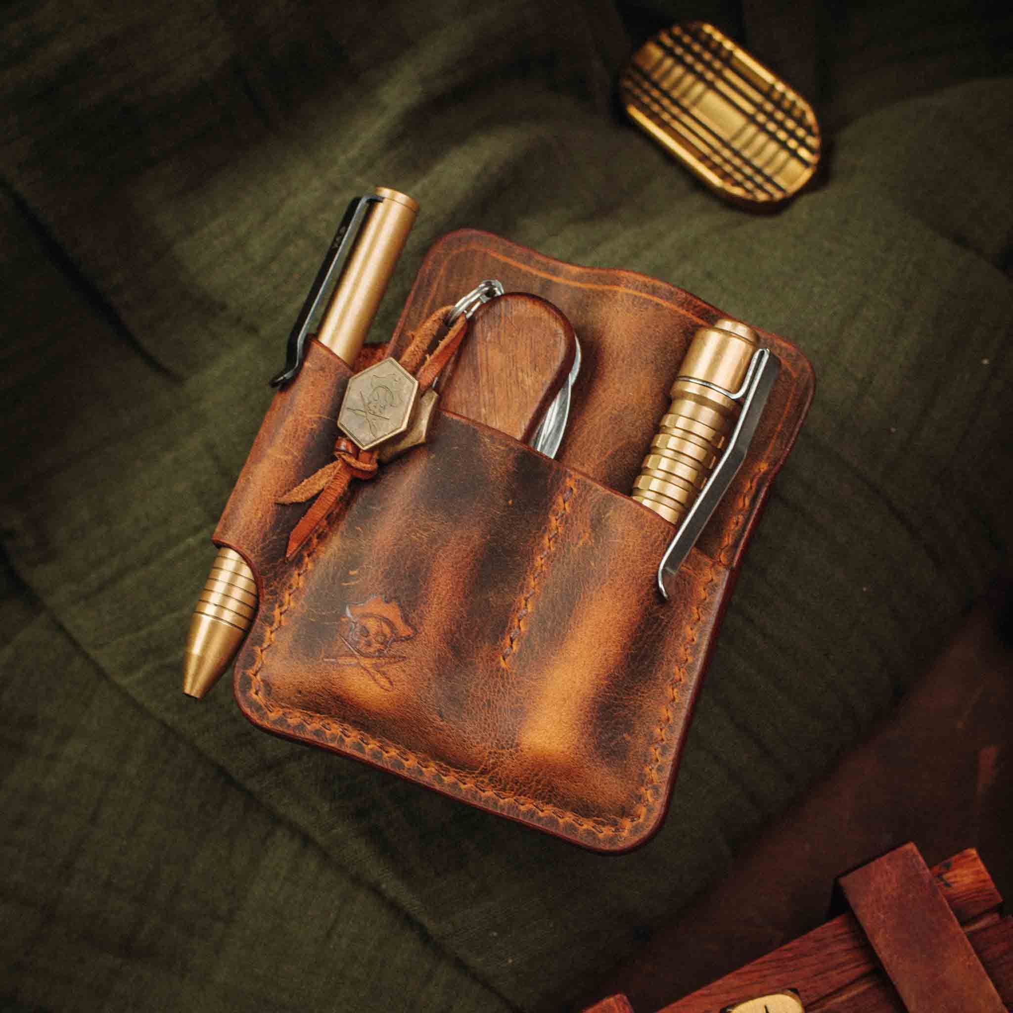 Pirate Goods First Mate Pocket Organizer – Leather EDC Pocket Carrier - Escape_realityedc