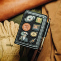 Pirate Goods Quartermaster v2 Passport Wallet – Leather Travel EDC Organizer with Velcro Panel & Field Notes Holder - Escape_realityedc