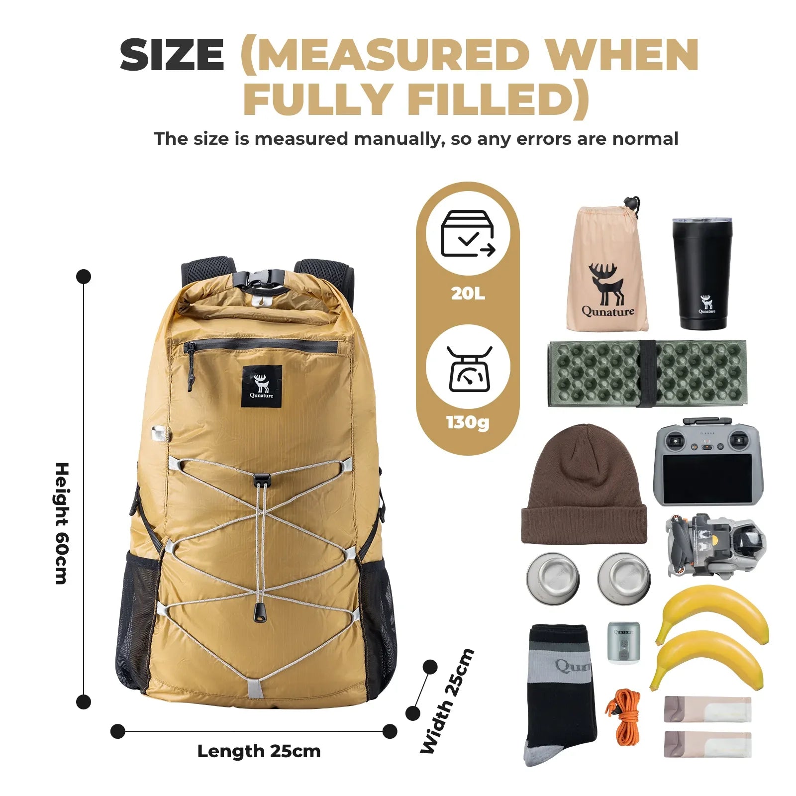Waterproof Foldable Backpack With Multi - Purpose Use for Camping & Hiking 20L - Escape_realityedc